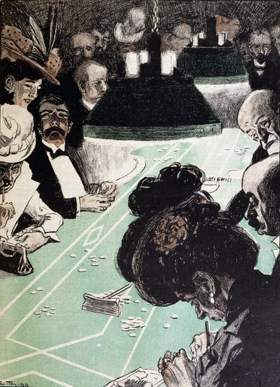 Table of games at the casino of Monte Carlo by French School