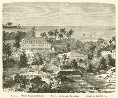 Tahiti (engraving) by French School