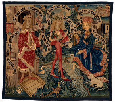 Tapestry depicting David and Bathsheba, from Strassburg by French School