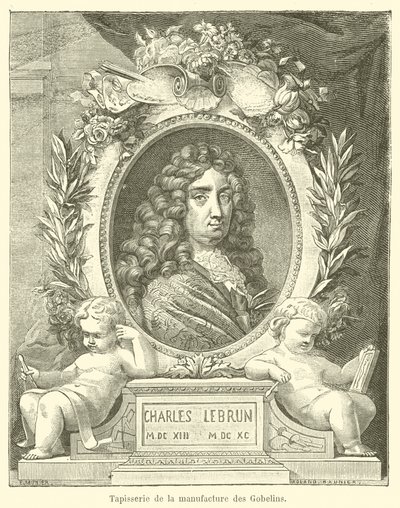 Tapestry from the Gobelins Factory (engraving) by French School
