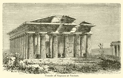 Temple of Neptune at Paestum by French School