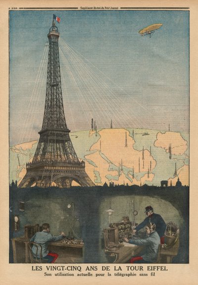 The 25th Anniversary of the Eiffel Tower, 19th April 1914 by French School