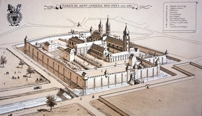 The Abbey of Saint-Germain-des-Prés in c.1520 by French School