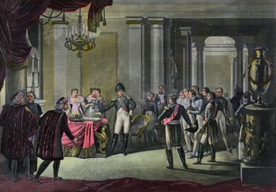 The Abdication of Napoleon at Fontainebleau in April 1814 by French School