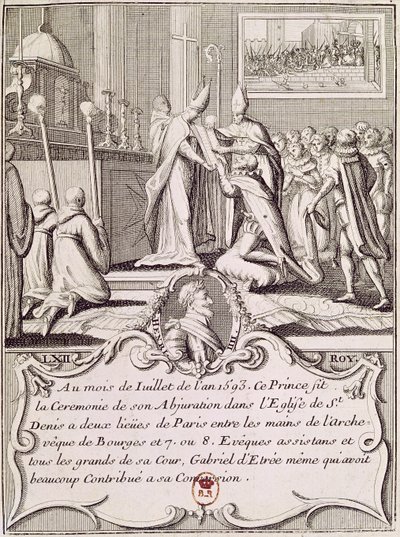 The Abjuration of Henri IV at St. Denis, July 1593 by French School