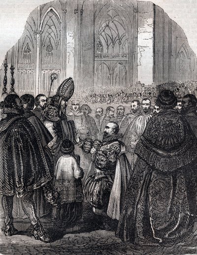 The Abjuration of Henry IV King of France at Saint Denis July 25 by French School