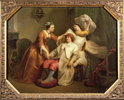 The Actor Bonneval in the role of Argan in Moliere