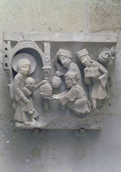The Adoration of the Magi (original capital) by French School
