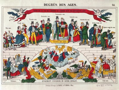 The Ages of Men and Women, Imagerie Gangel, Metz, mid 19th century by French School