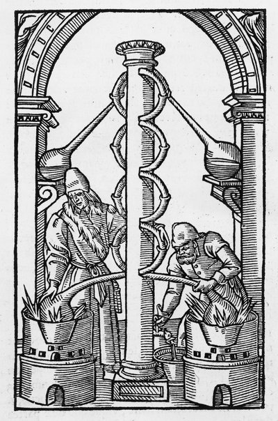 The Alchemist at Work, copy of an illustration from 