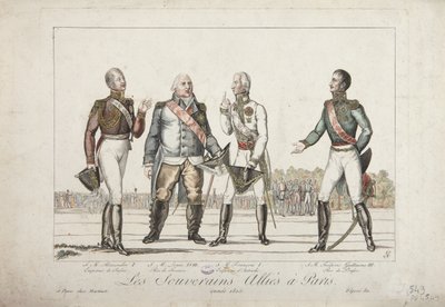 The Allied Sovereigns in Paris, 1815 by French School