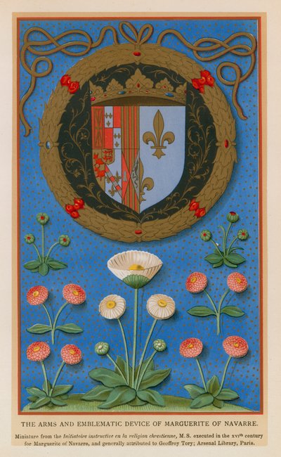 The Arms and Emblematic devices of Marguerite of Navarre by French School