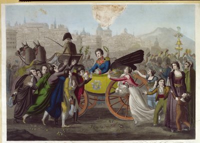 The Arrival of General Juan Facundo Quiroga in Madrid on the 24th June 1820 by French School