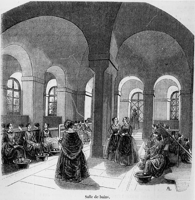 The Bathroom at the Institute for the Young Blind, in Tableau de Paris by Edmond Texier, published in 1852 by French School