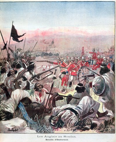 The Battle of Omdurman, cover of Lectures Pour Le Dimanche, September 1898 by French School