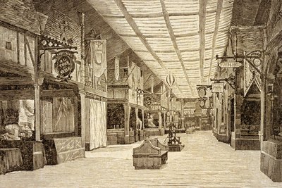 The Bazar de la Charité in Paris before the fire on May 4, 1897 by French School