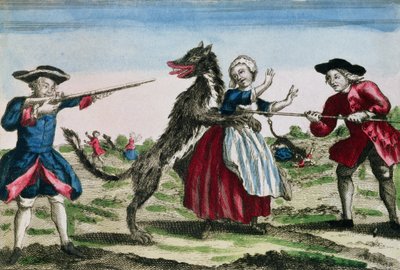 The Beast of Gevaudan, published by Basset, 1764 by French School