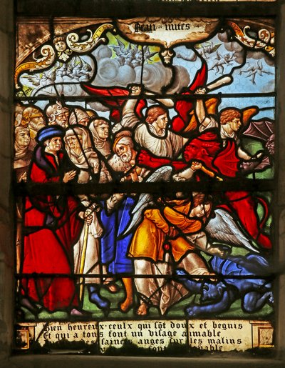The Beatitudes: Blessed are the Meek - Angels Battle Against Demons by French School
