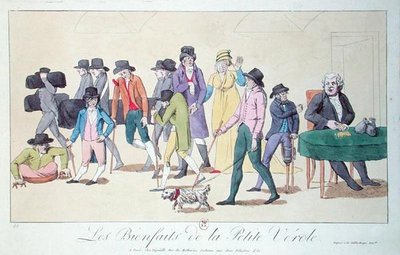 The Benefits of the smallpox, caricature, c.1804 by French School