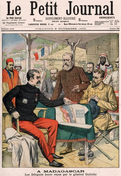 The Boer Delegation Received by General Joseph Simon Gallieni in Madagascar, Cover of Le Petit Journal Colour Supplement by French School