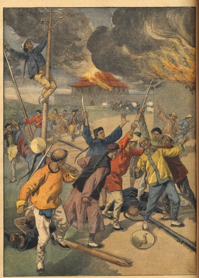 The Boxer Rebellion in China - Events of China. The Boxers. Illustration for Le petit Journal, 24 June 1900. by French School
