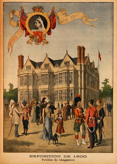 The British pavilion at the Universal Exhibition of 1900, Paris, illustration from Le Petit Journal, supplement illustre, 5th August 1900 by French School