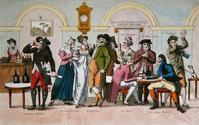 The Cafe des Comediens in Paris, early 19th century by French School