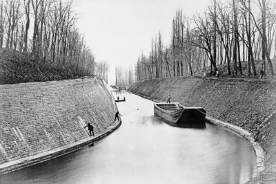 The Canal du Centre at Genelard by French School