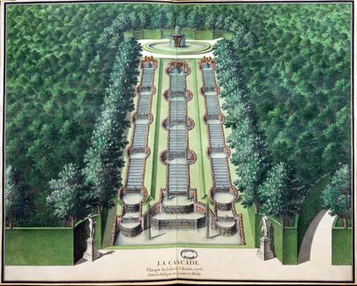The Cascade, altered at the end of 1706, in the grove on the hill, from Gardens of Marly by French School
