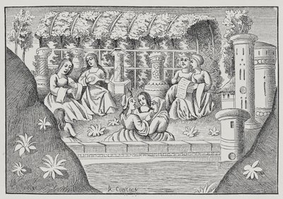 The Castle of Alamond and its Enchantments, from The Travels of Marco Polo, copied by Albert Coinchon from the original manuscript by French School