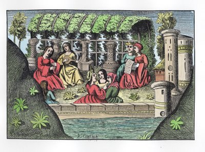 The Castle of Alamond and its Enchantments, from The Travels of Marco Polo, copied by Albert Coinchon from the original manuscript (later colouration) by French School