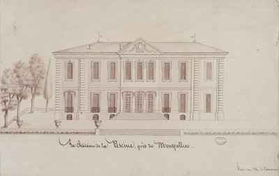 The Chateau de la Piscine, near Montpellier, drawn by Monsieur de Cenani by French School
