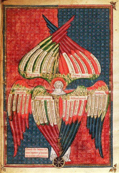 The Cherub, no. 6, from a manuscript relating to sacred numbers by French School