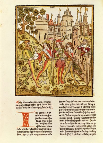 The City of God and the City of This Century, from La Cite de Dieu by French School