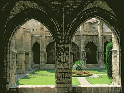 The Cloister Garden, seen from one of the galleries, 1272-1340 by French School