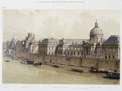 The College of the Four Nations and the Hotel Conti in 1689 - in 
