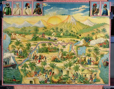 The Conquest of Africa, board game based on the travels of Sir Henry Morton Stanley and David Livingstone by French School