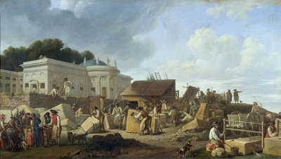 The Construction of the Hotel de Salm in 1786 by French School