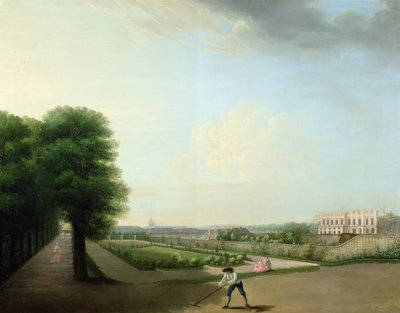 The Construction of the Place Louis XV from the Garden of the Hotel de Resnel by French School