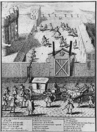 The Convulsionaries of Saint-Medard taken to the prison of La Bastille, c.1730 by French School