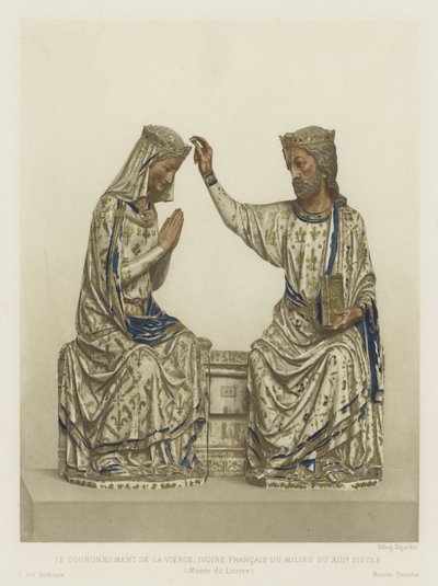 The Coronation of the Virgin, Ivory, French (mid 13th Century) by French School