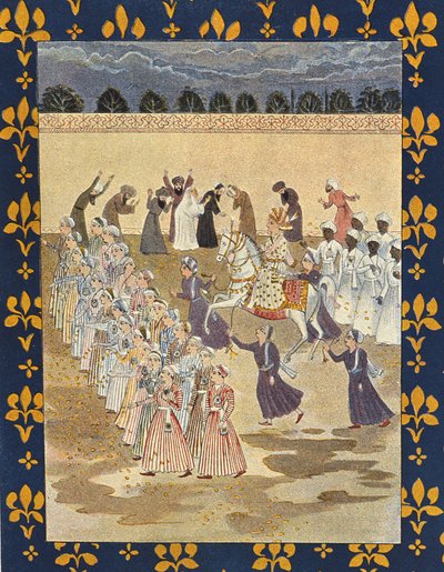 The Cortege of Aladdin, illustration for Aladdin, from The Arabian Nights, 1895 by French School