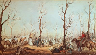 The Cossacks on the Champs Elysees, 1815 by French School