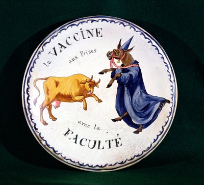The Cowpox doing battle with the Medical Profession, c.1800 by French School