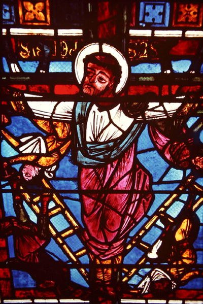 The Crucifixion of St. Peter, from the Crucifixion Window by French School