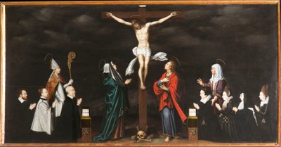 The Crucifixion, Portraits of Donors by French School