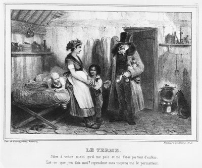 The Date for Payment, c.1840 by French School