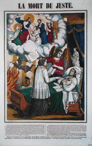 The Death of the Just Man and the Angel Taking Him to Heaven, mid 19th century by French School