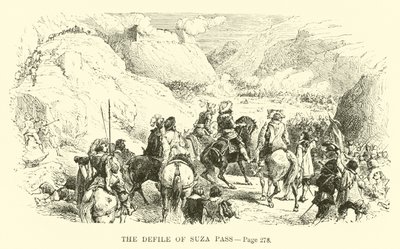 The Defile of Suza Pass by French School