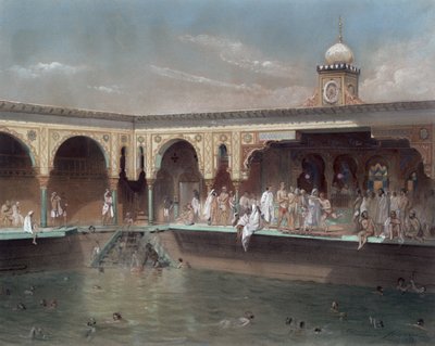 The Deligny Baths, Paris, 1842 by French School